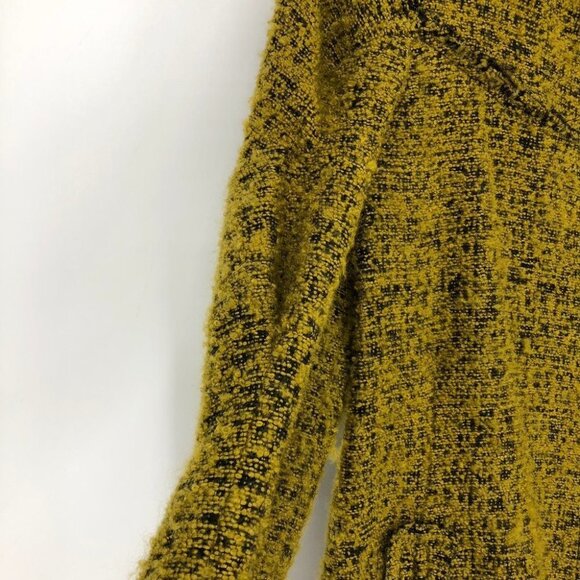MARNI Mustard &  Black Textured Boucle Mohair wool Blend trench Coat size 40 - Picture 6 of 14